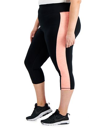 Legging Capri Colorblock Feminina ID Ideology Preta Tamanho 1X