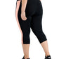 Legging Capri Colorblock Feminina ID Ideology Preta Tamanho 1X