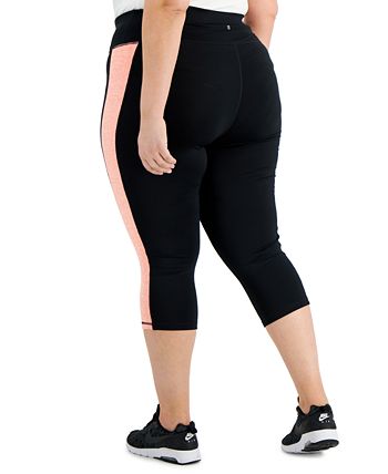 Legging Capri Colorblock Feminina ID Ideology Preta Tamanho 1X