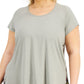 Conjunto de moletom feminino ID Ideology, camiseta cinza, tamanho 1X