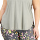 Conjunto de moletom feminino ID Ideology, camiseta cinza, tamanho 1X
