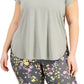 Conjunto de moletom feminino ID Ideology, camiseta cinza, tamanho 4X