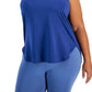 Conjunto de moletom feminino ID Ideology, azul, tamanho 1X