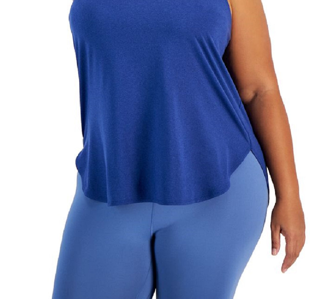 Conjunto de moletom feminino ID Ideology, azul, tamanho 1X