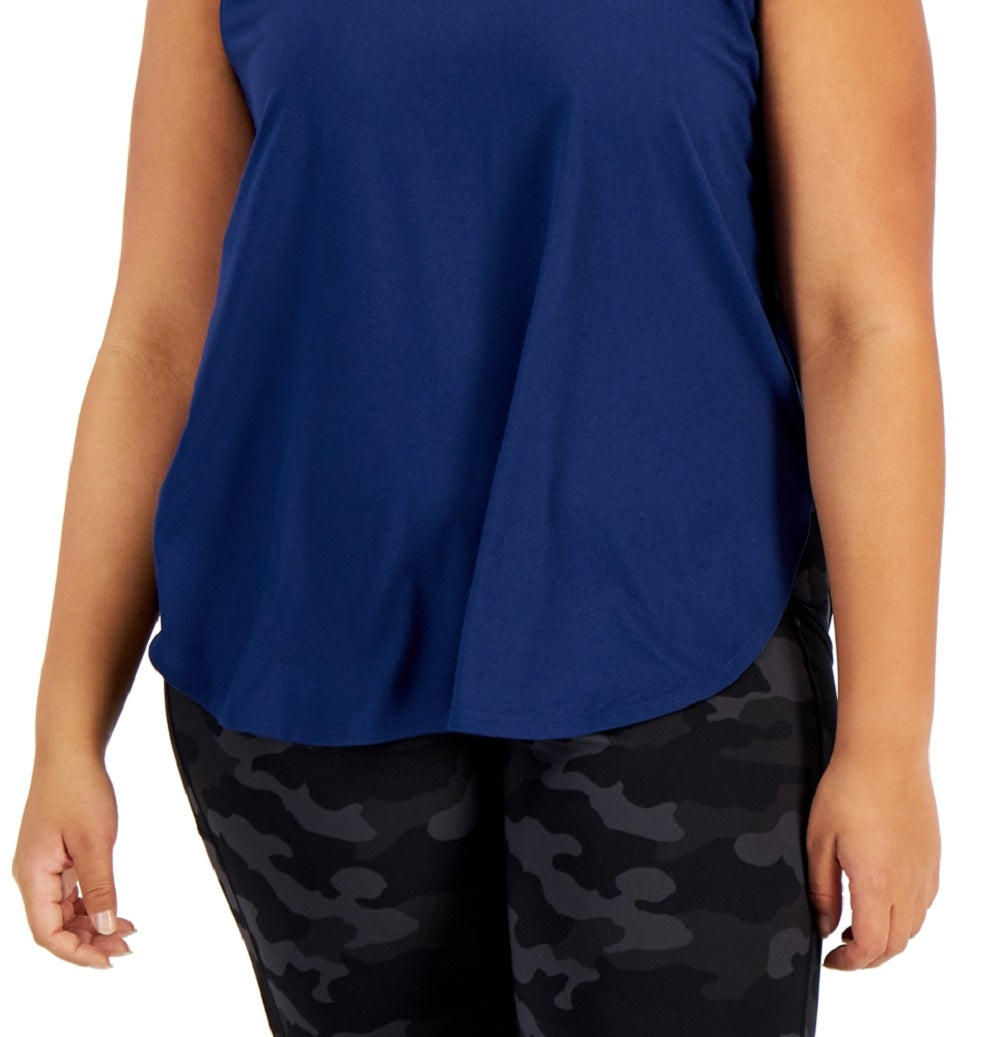 Conjunto de moletom feminino ID Ideology, azul, tamanho 1X