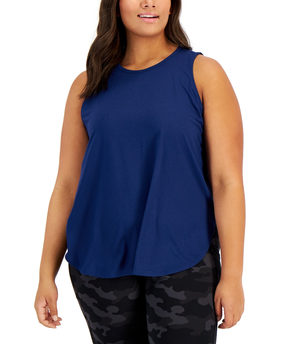 Conjunto de moletom feminino ID Ideology, azul, tamanho 1X