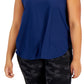Conjunto de moletom feminino ID Ideology, azul, tamanho 2X