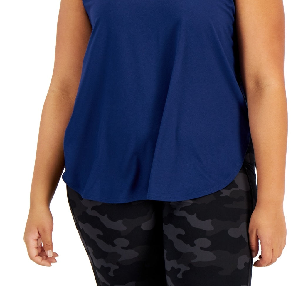 Conjunto de moletom feminino ID Ideology, azul, tamanho 2X