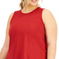 Conjunto de moletom feminino ID Ideology, vermelho, tamanho 3X