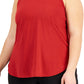 Conjunto de moletom feminino ID Ideology, vermelho, tamanho 3X