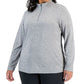 Blusa feminina ID Ideology com zíper e bolsos laterais cinza