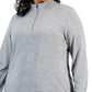 Blusa feminina ID Ideology com zíper e bolsos laterais cinza