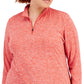 ID Ideology Top feminino com zíper de um quarto vermelho