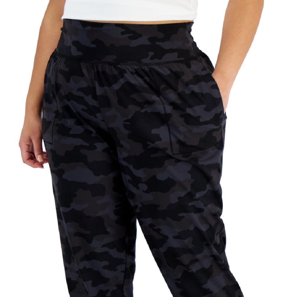 Calça jogger feminina estampada ID Ideology preta