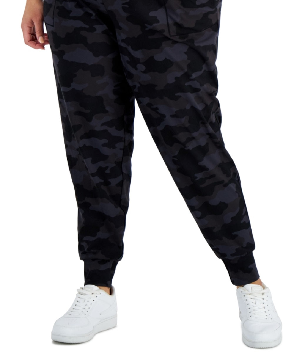 Calça jogger feminina estampada ID Ideology preta