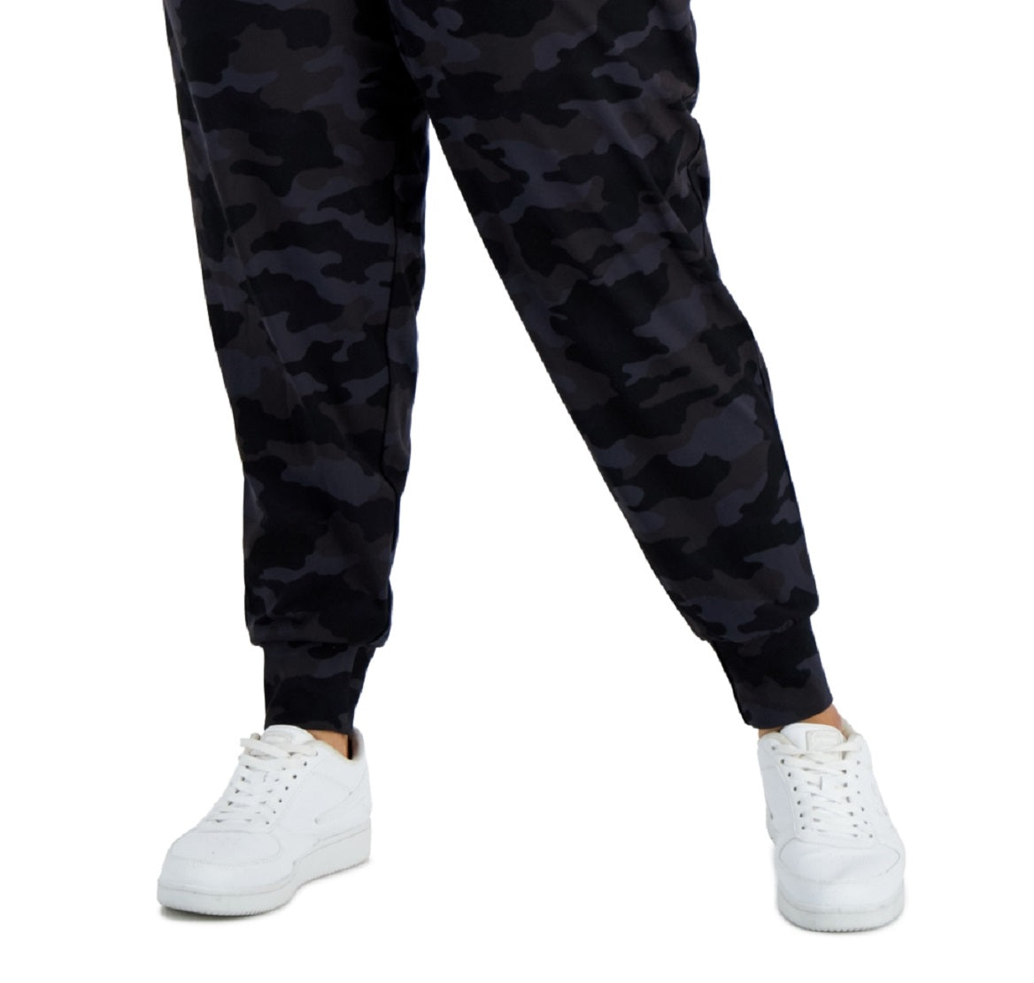 Calça jogger feminina estampada ID Ideology preta tamanho 3X
