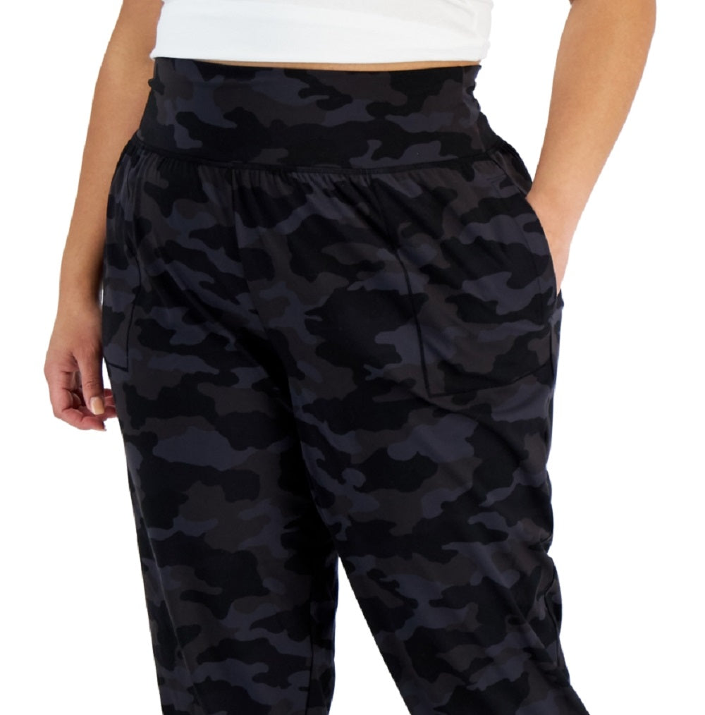 Calça jogger feminina estampada ID Ideology preta