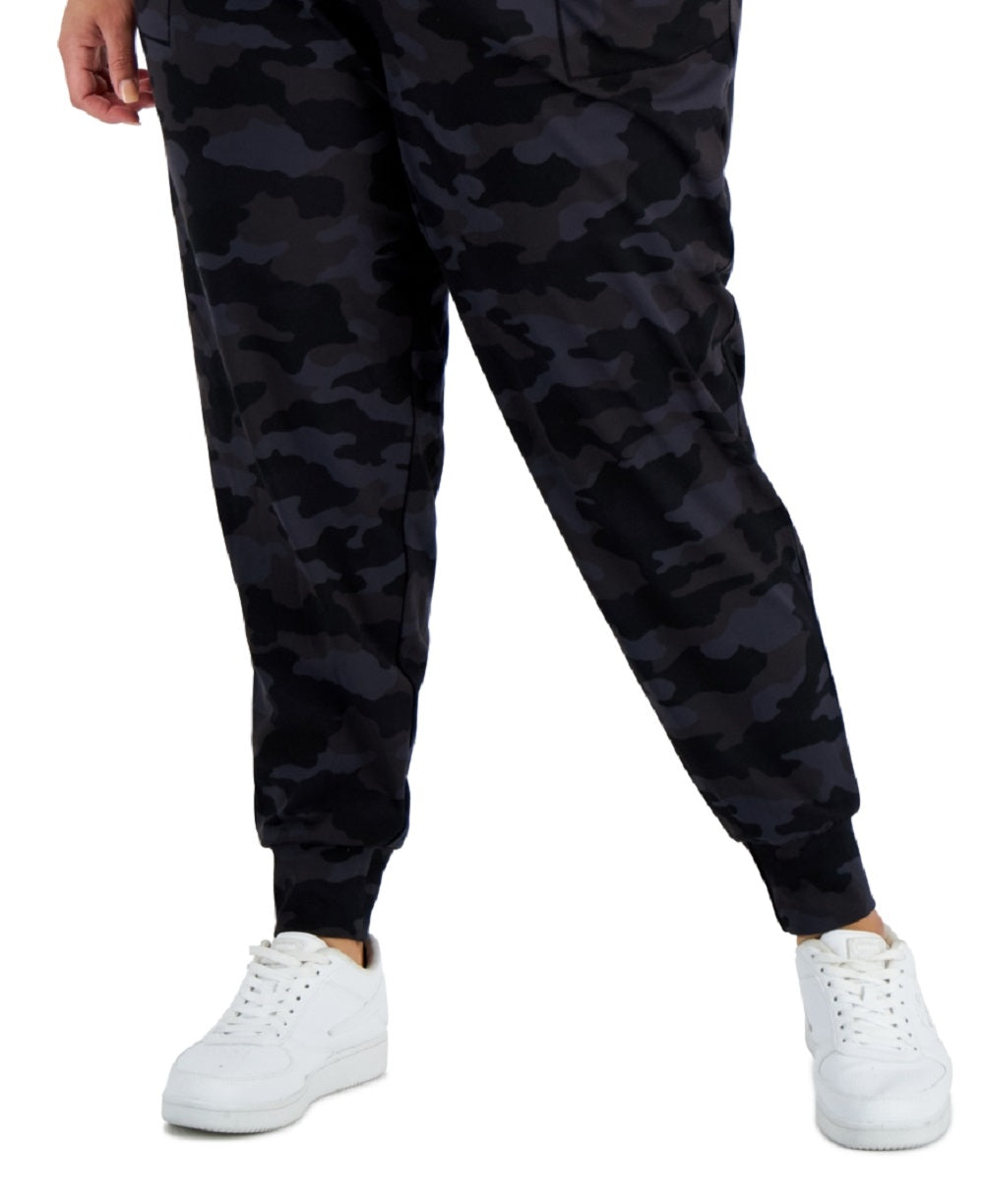 Calça jogger feminina estampada ID Ideology preta