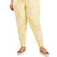 Calça de moletom feminina ID Ideology Whirl Print, amarela, tamanho 2X