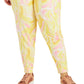 Calça de moletom feminina ID Ideology Whirl Print, amarela, tamanho 3X