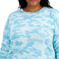 ID Ideology Moletom feminino com estampa camuflada azul tamanho 1X