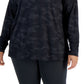 ID Ideology Moletom feminino com estampa camuflada, preto, tamanho 2X