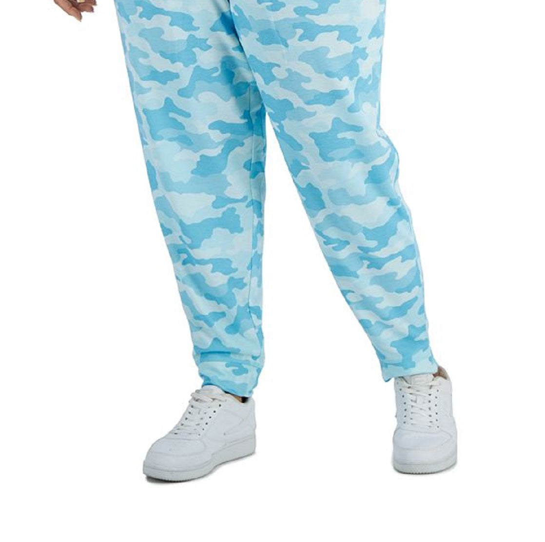 Calça jogger feminina ID Ideology com cordão, azul, tamanho 1X