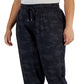 Calça jogger feminina ID Ideology com cordão, preta, tamanho 2X