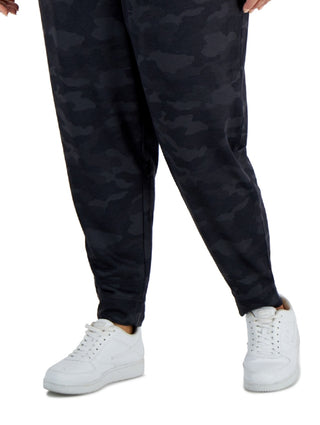 Calça jogger feminina ID Ideology com cordão, preta, tamanho 2X