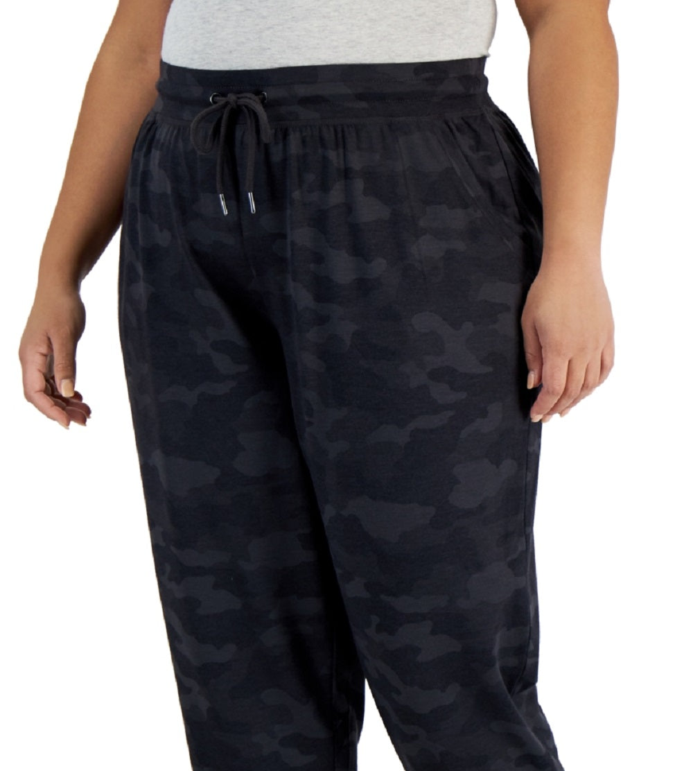 Calça jogger feminina ID Ideology com cordão, preta