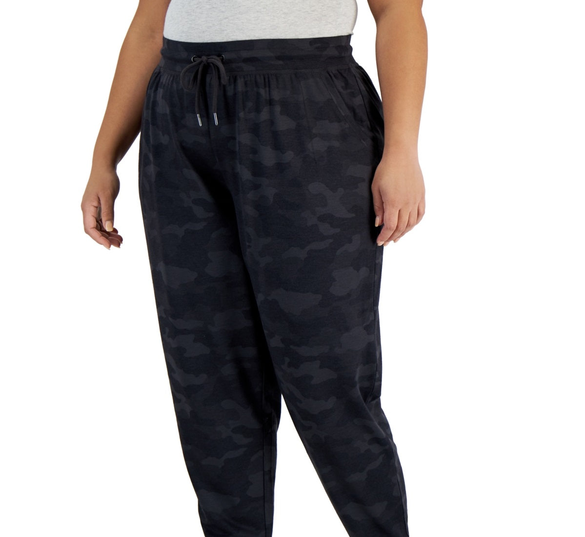 Calça jogger feminina ID Ideology com cordão, preta