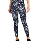 Leggings femininas de compressão ID Ideology com estampa floral e bolso lateral 7/8 cinza