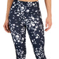 Leggings femininas de compressão ID Ideology com estampa floral e bolso lateral 7/8 cinza