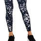 Leggings femininas de compressão ID Ideology com estampa floral e bolso lateral 7/8 cinza