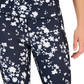 Leggings de compressão femininas ID Ideology com estampa floral e bolso lateral, azul, tamanho 7-8