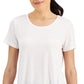Camiseta feminina ID Ideology Active Mesh Back, branca, tamanho XX-G