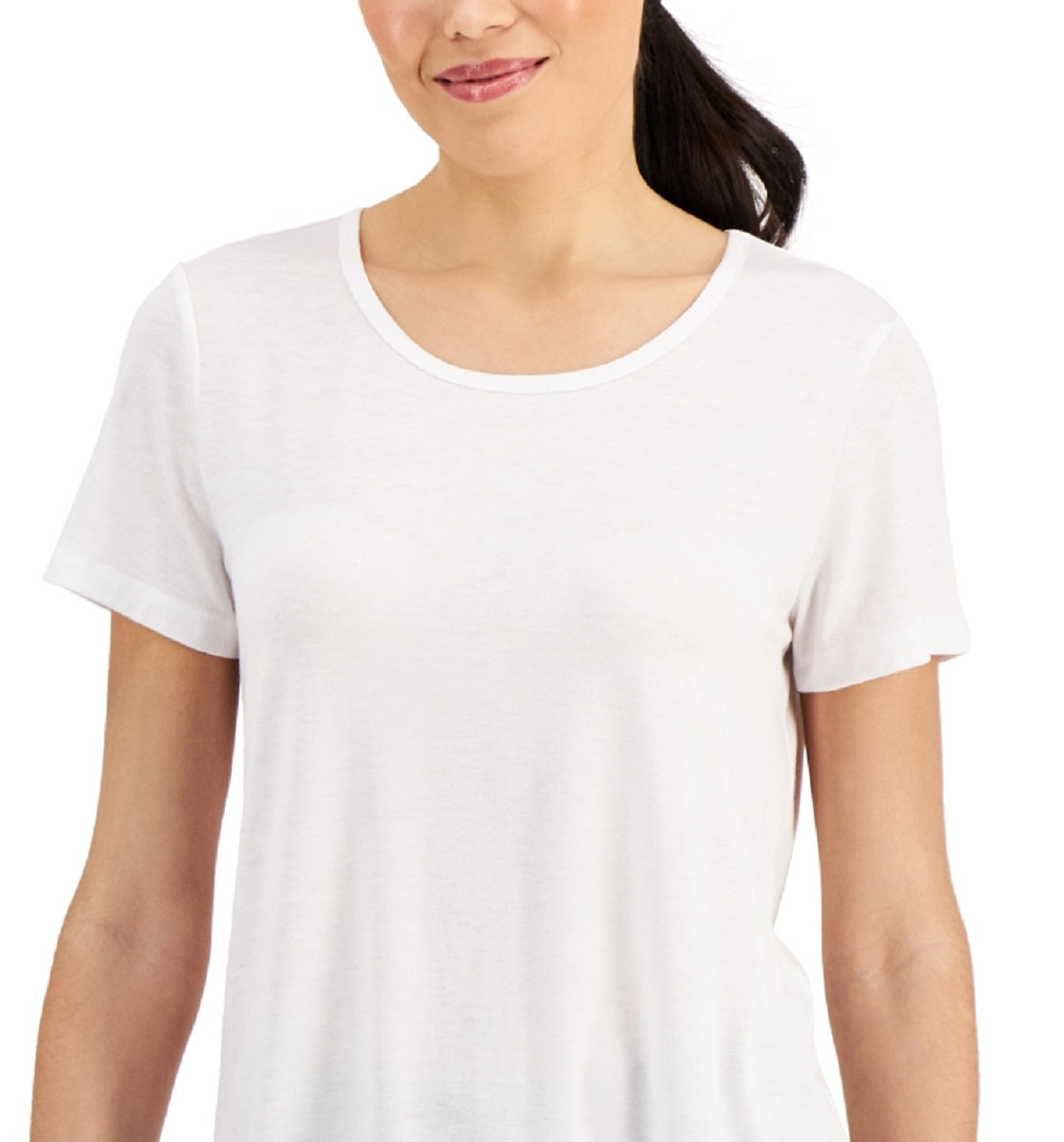 Camiseta feminina ID Ideology Active Mesh Back, branca, tamanho XX-G