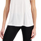 Camiseta feminina ID Ideology Active Mesh Back, branca, tamanho XX-G