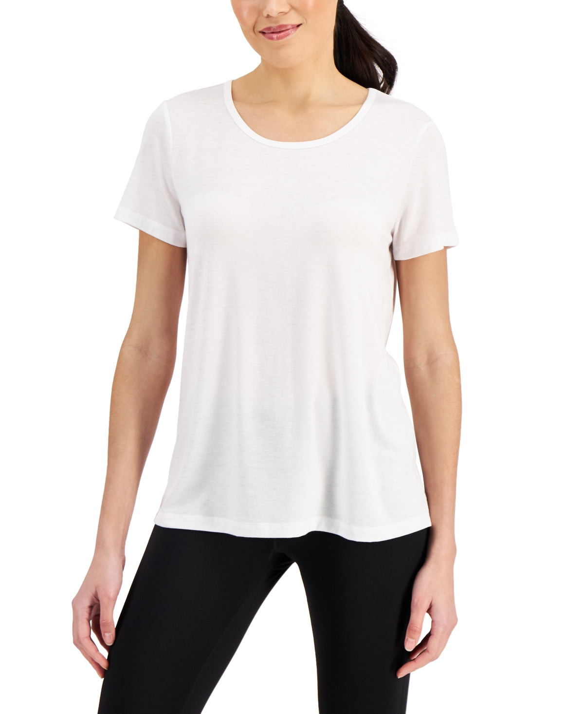 Camiseta feminina ID Ideology Active Mesh Back, branca, tamanho XX-G