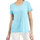 Camiseta feminina ID Ideology Active Mesh Back Azul Tamanho X-S