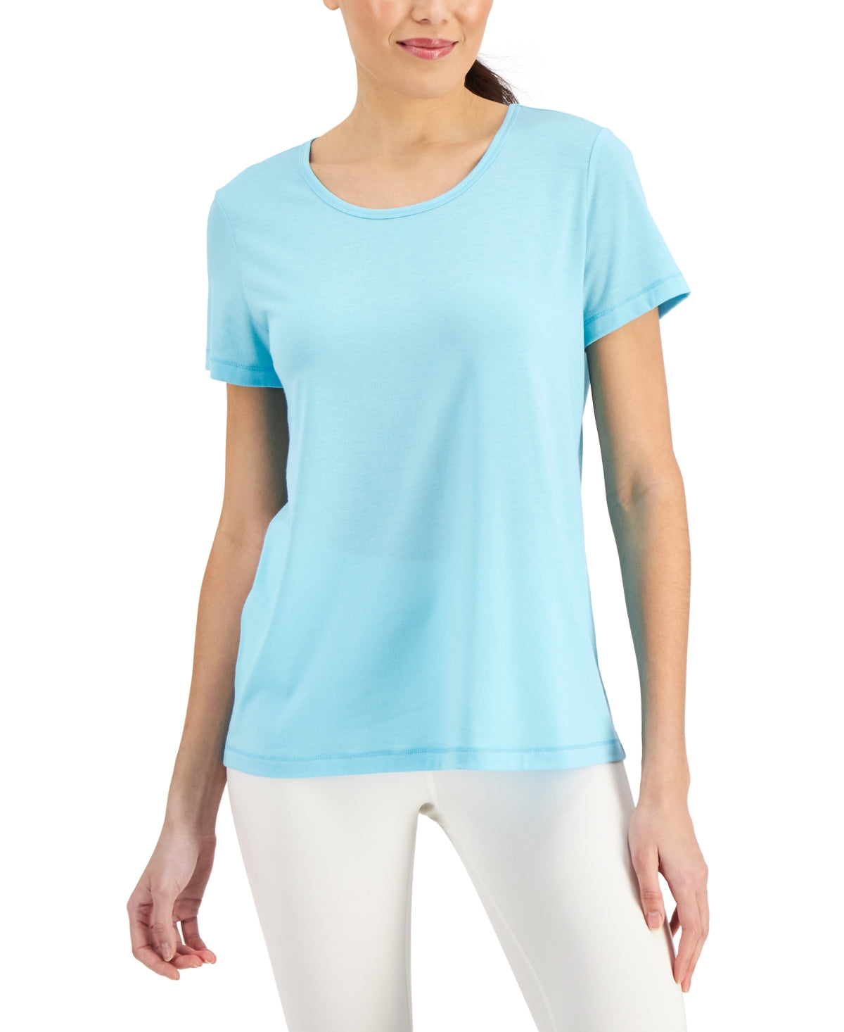 Camiseta feminina ID Ideology Active Mesh Back Azul Tamanho X-S