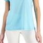 Camiseta feminina ID Ideology Active Mesh Back Azul Tamanho P