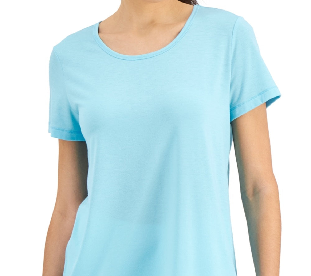 Camiseta feminina ID Ideology Active Mesh Back Azul Tamanho Grande