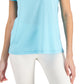 Camiseta feminina ID Ideology Active Mesh Back Azul Tamanho XX-G