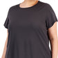 Camiseta feminina ID Ideology Birdseye Mesh, cinza, tamanho 2X