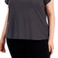Camiseta feminina ID Ideology Birdseye Mesh, cinza, tamanho 2X