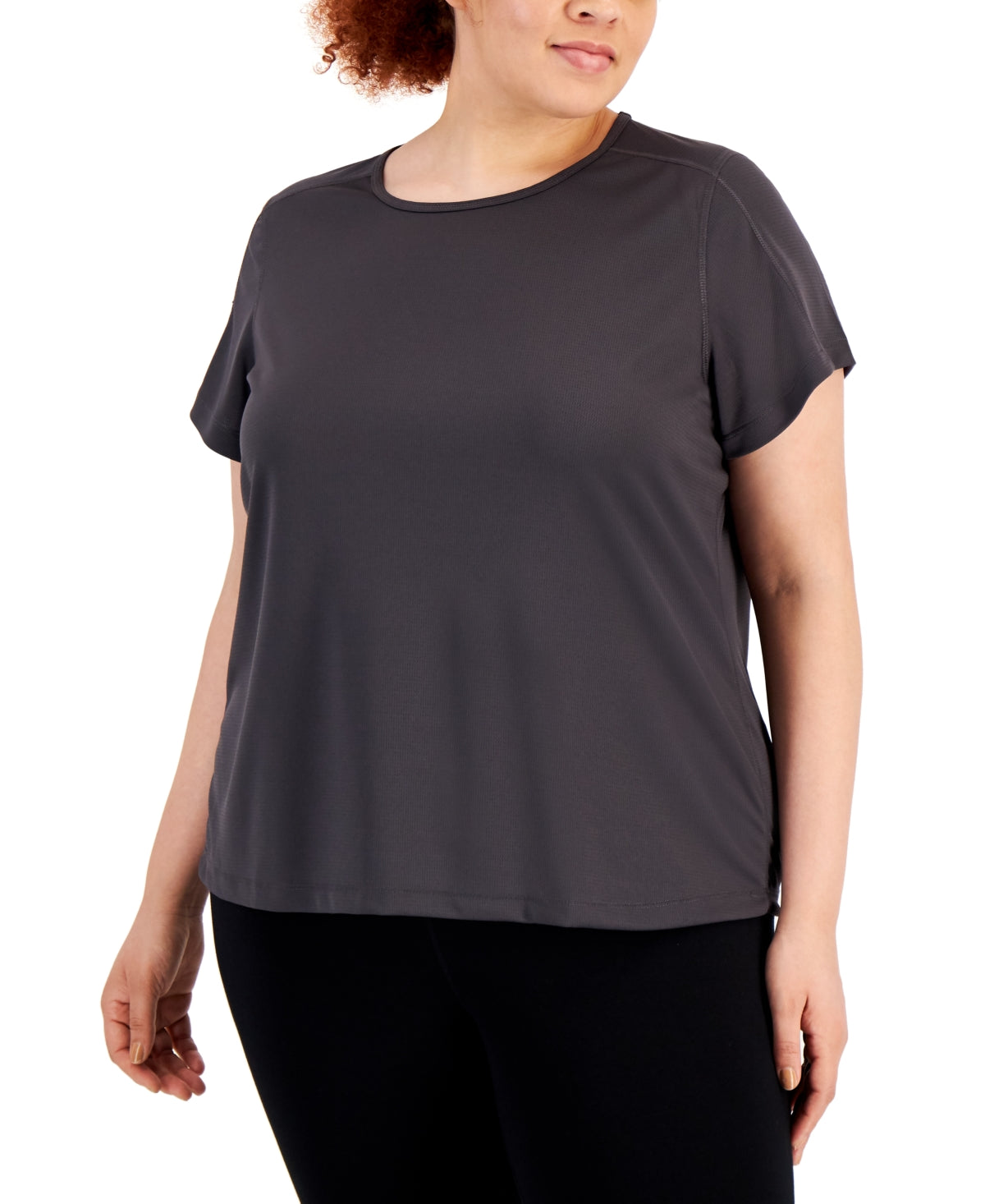 Camiseta feminina ID Ideology Birdseye Mesh, cinza, tamanho 3X