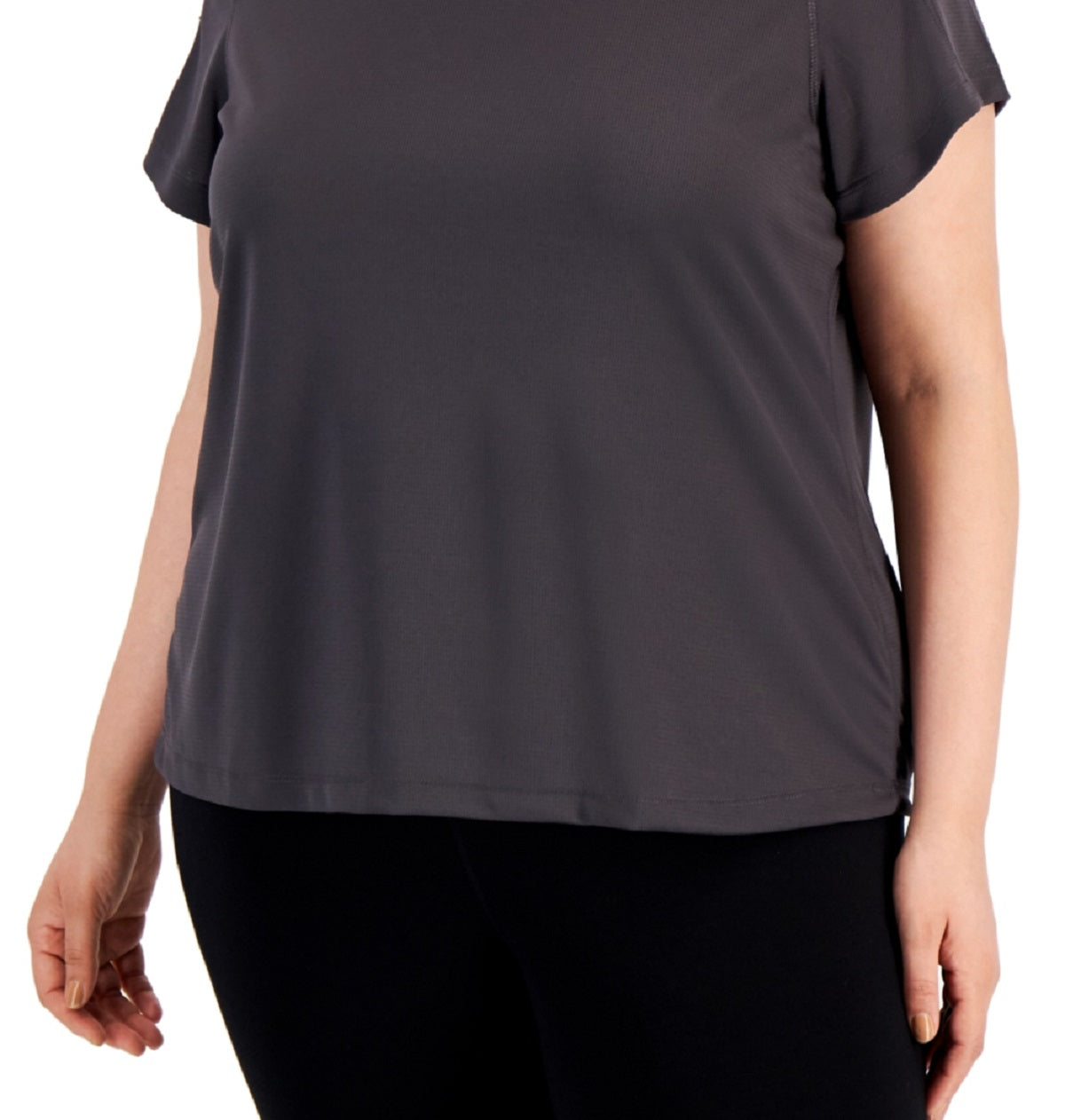 Camiseta feminina ID Ideology Birdseye Mesh, cinza, tamanho 4X