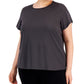 Camiseta feminina ID Ideology Birdseye Mesh, cinza, tamanho 4X