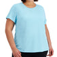 Camiseta feminina ID Ideology Birdseye Mesh Azul Tamanho 3X